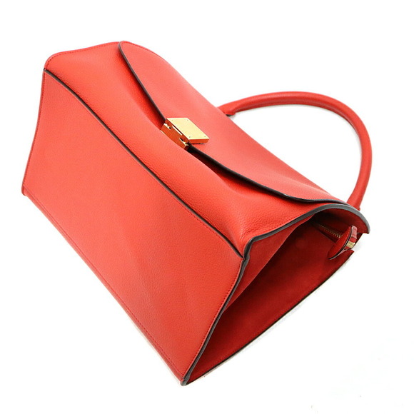 Celine Trapeze Handbag Leather Red - Picture 5 of 9